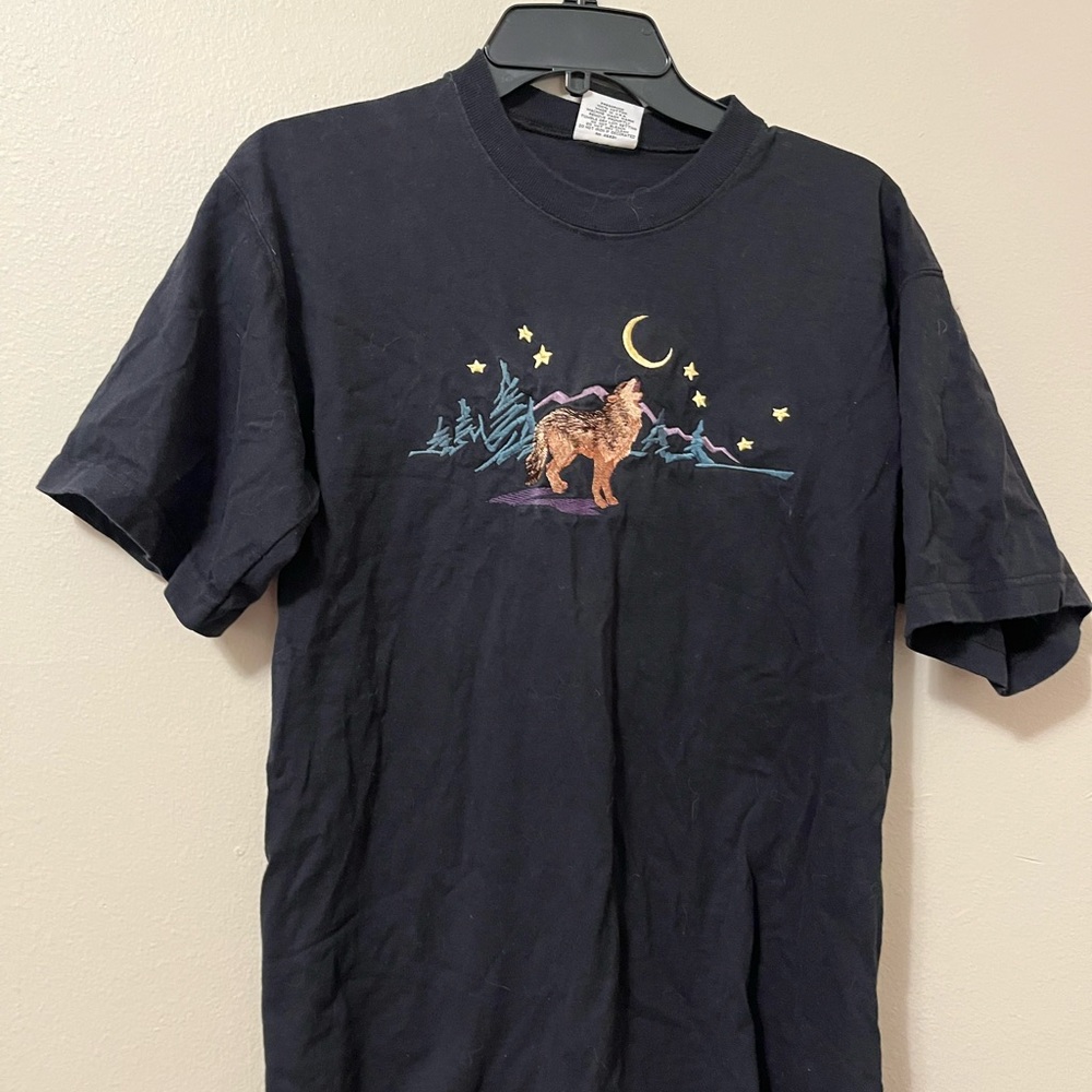 Wolf patched t-shirt